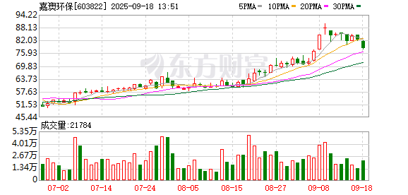 金多多 嘉澳环保：股票交易异常波动公告